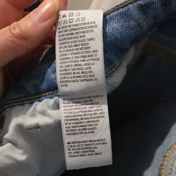 American Eagle Outfitters Light Blue Straight Leg Jeans Size 12S - Picture 8 of 15